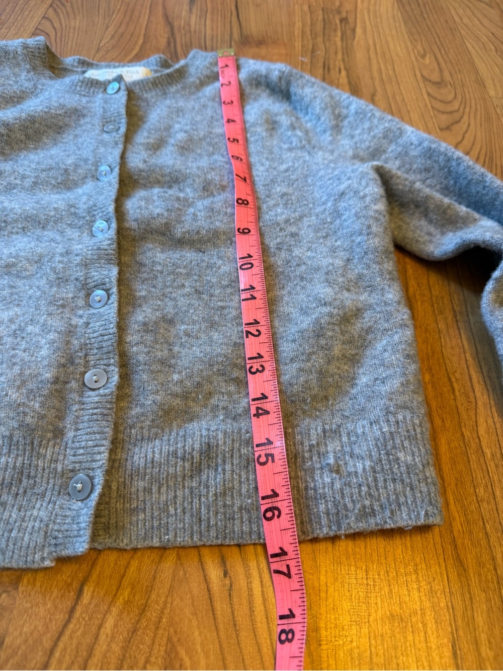 Abercrombie & Fitch Gray Button-Front Wool Blend Cardigan S - Picture 6 of 6